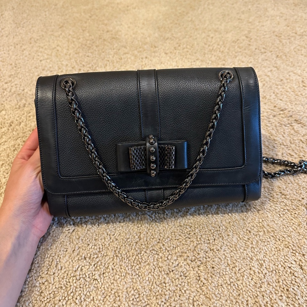 Christian Louboutin black clutch handbag